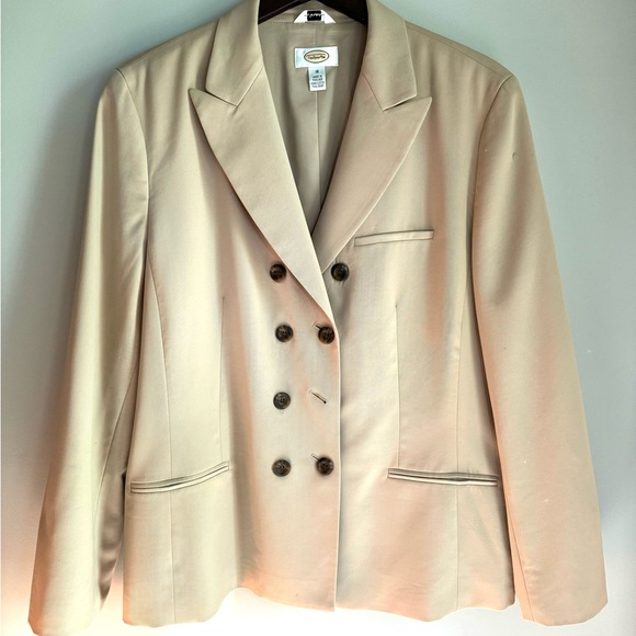 🌺Vintage Talbots Double Breasted Stretch Blazer Size 18 - Picture 1 of 6